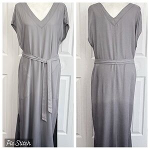 NWT Splendid Collection Gray Evian Dip Dye Ombre Maxi Dress XL